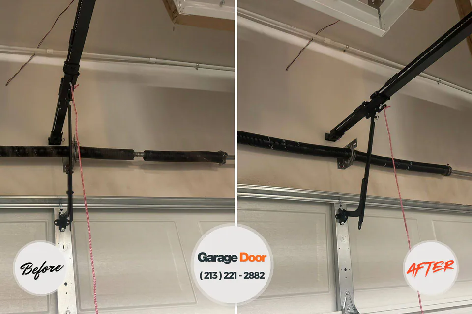 Before and after: garage door repair Robertsdale, AL